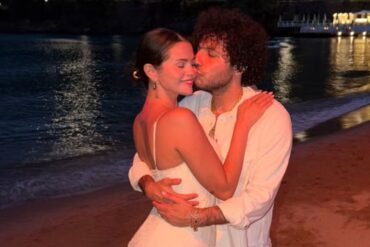 Selena Gomez Wore Ivory Lace for a Moonlit Beach Date With Benny Blanco