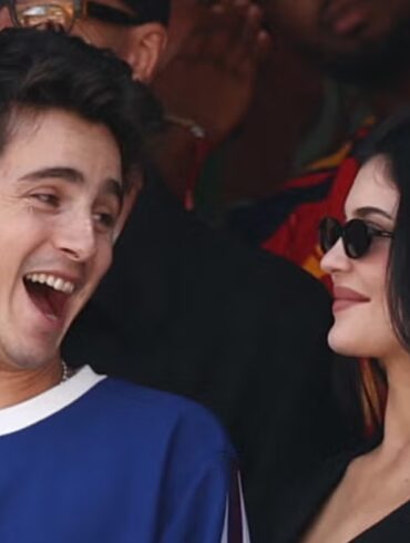 Timothée Chalamet and Kylie Jenner marked World Cup Final kickoff with a sweet moment from their skybox seats