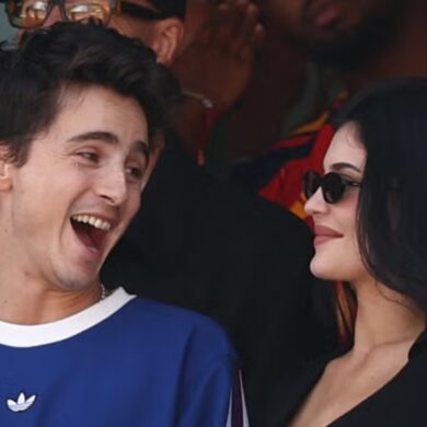 Timothée Chalamet and Kylie Jenner marked World Cup Final kickoff with a sweet moment from their skybox seats