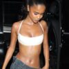 Tyla Brings Back Early-2000s Style in a Cropped Bra Top and Low-Rise Denim Skirt