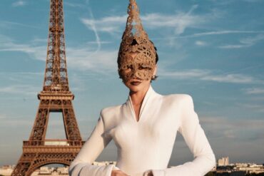 Zendaya Turns Paris Photocall Into a Fashion Spectacle With Eiffel Tower Mask